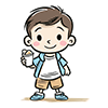 ドリンクを持つ男の子のイラスト