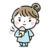 アイスクリームを食べる女の子のイラスト