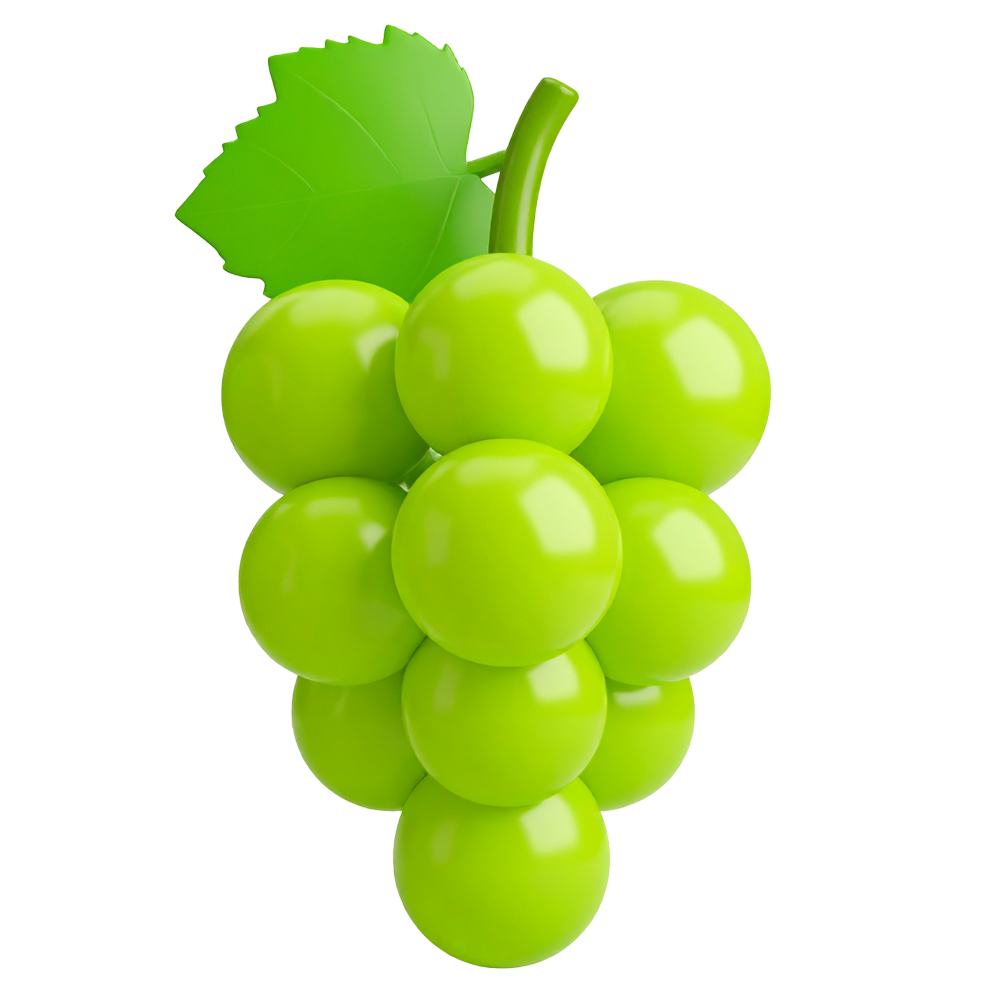 Free Illustration of a Bunch of Green Grapes